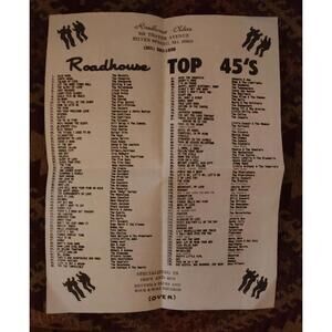 Vintage Roadhouse records Silver Spring MD - list of 45s